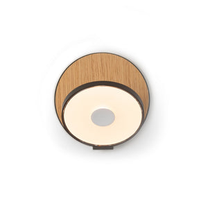 Koncept - GRW-S-MBK-WOK-PI - LED Wall Sconce - Gravy - Metallic Black, White Oak