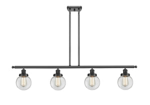 Innovations - 916-4I-BK-G202-6 - Four Light Island Pendant - Ballston Urban - Matte Black