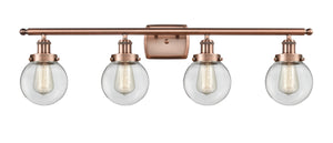 Innovations - 916-4W-AC-G202-6 - Four Light Bath Vanity - Ballston Urban - Antique Copper