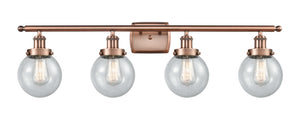 Innovations - 916-4W-AC-G204-6 - Four Light Bath Vanity - Ballston Urban - Antique Copper