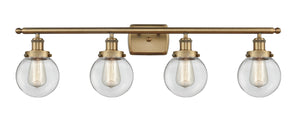 Innovations - 916-4W-BB-G202-6 - Four Light Bath Vanity - Ballston Urban - Brushed Brass