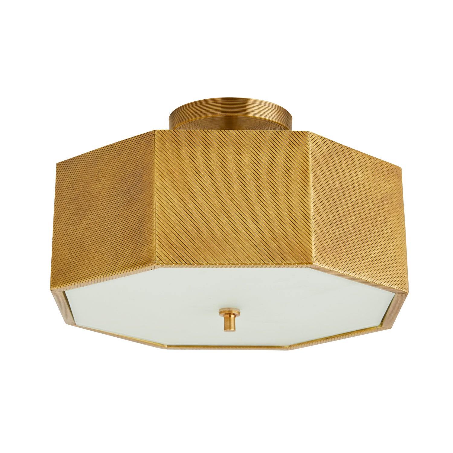 Arteriors - 44763 - Two Light Semi-Flush Mount - Grespan - Antique Brass