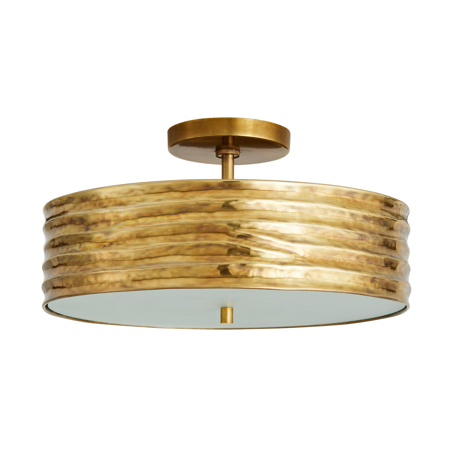 Arteriors - 44764 - Two Light Semi-Flush Mount - Anna - Antique Brass