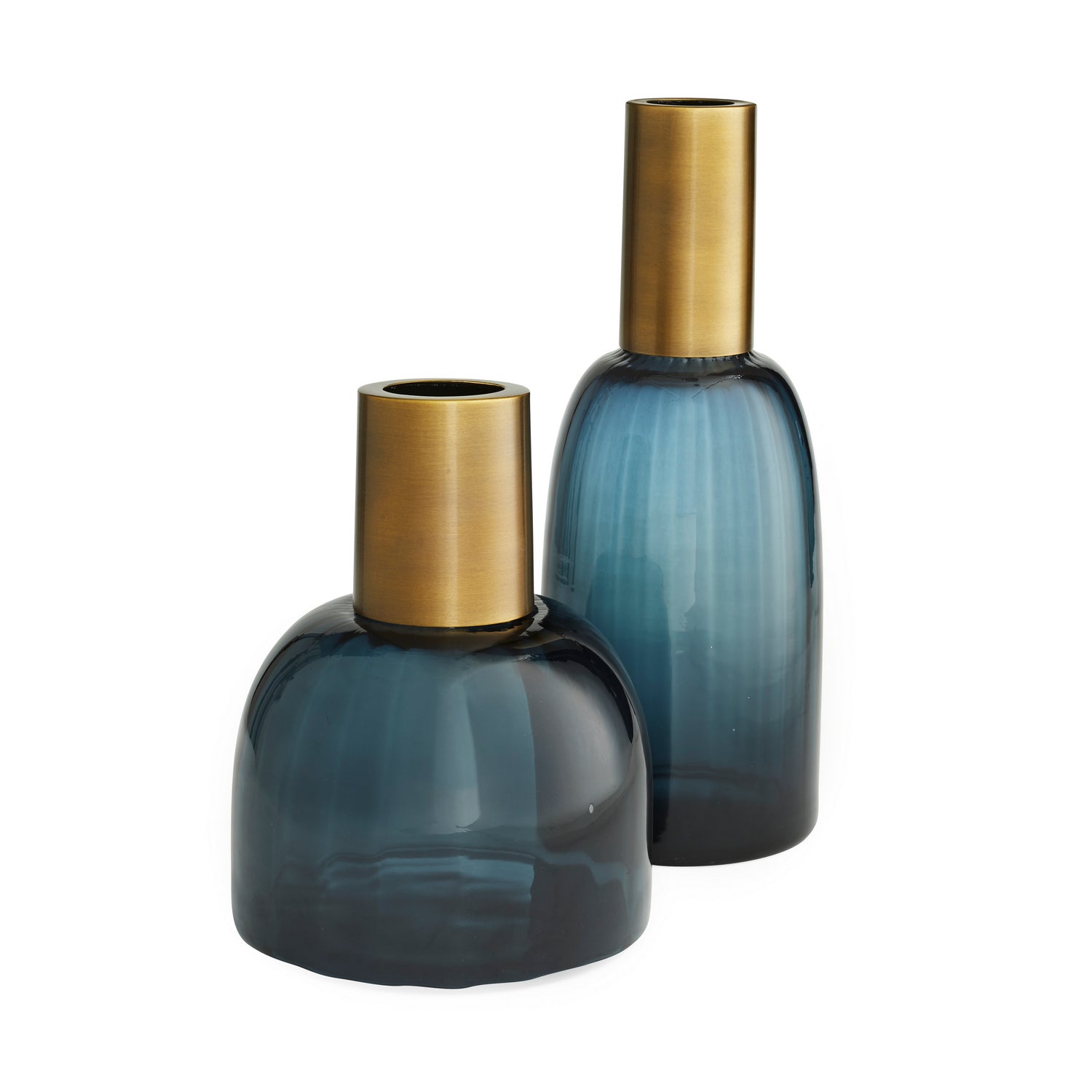 Arteriors - 4868 - Vases, Set of 2 - Huff - Navy Optic