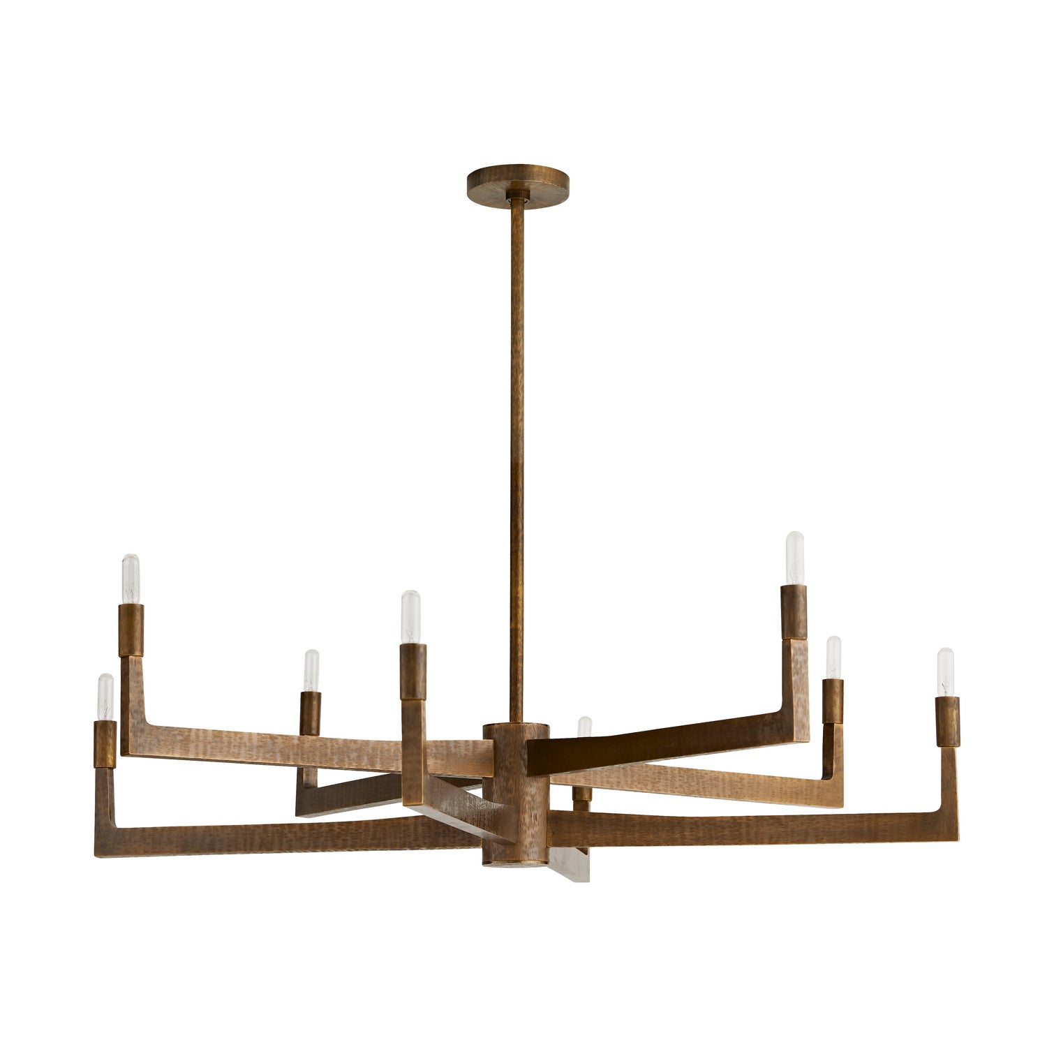 Arteriors - 89485 - Eight Light Chandelier - Griff - Antique Brass