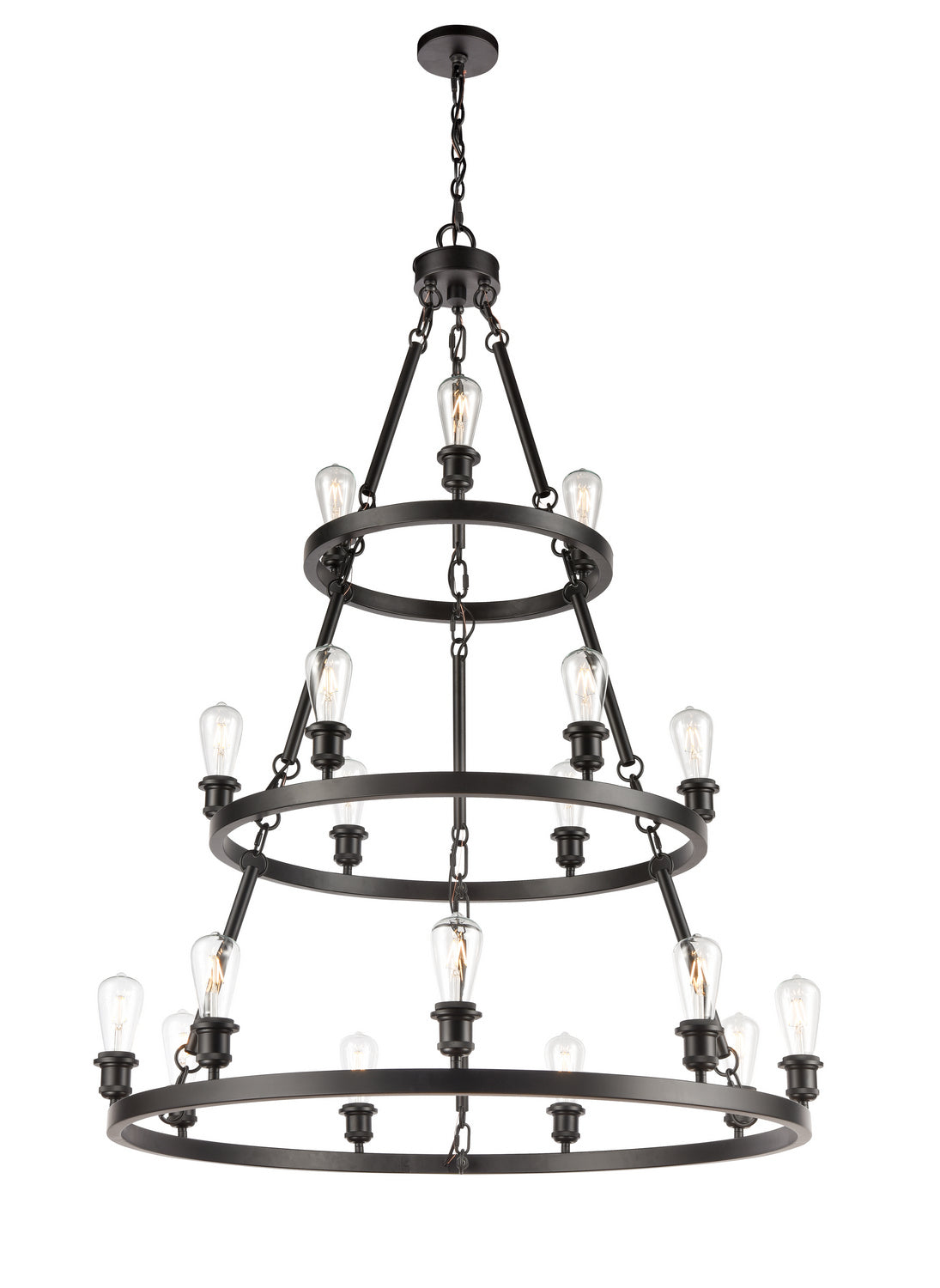 Innovations - 82034-BK - 18 Light Chandelier - Ballston - Matte Black