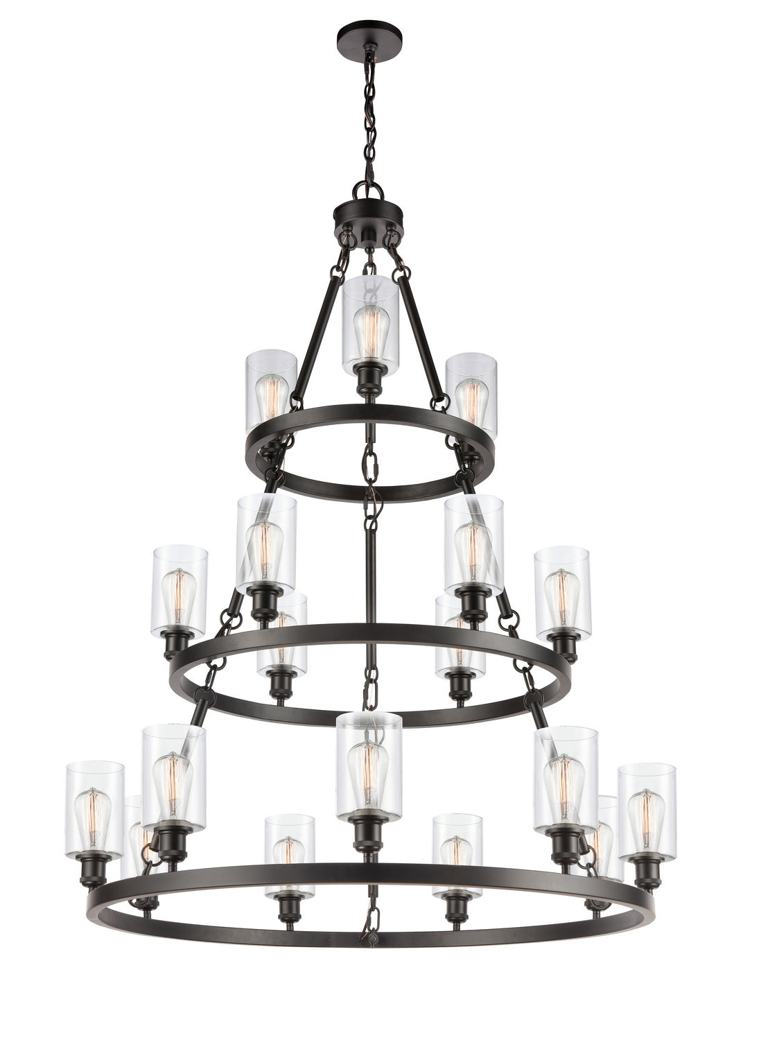 Innovations - 82034-BK-G802 - 18 Light Chandelier - Ballston - Matte Black