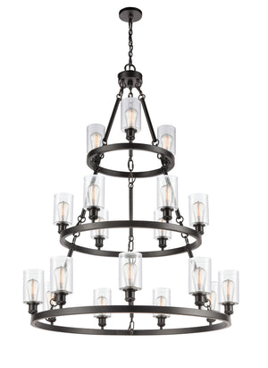 Innovations - 82034-BK-G802 - 18 Light Chandelier - Ballston - Matte Black