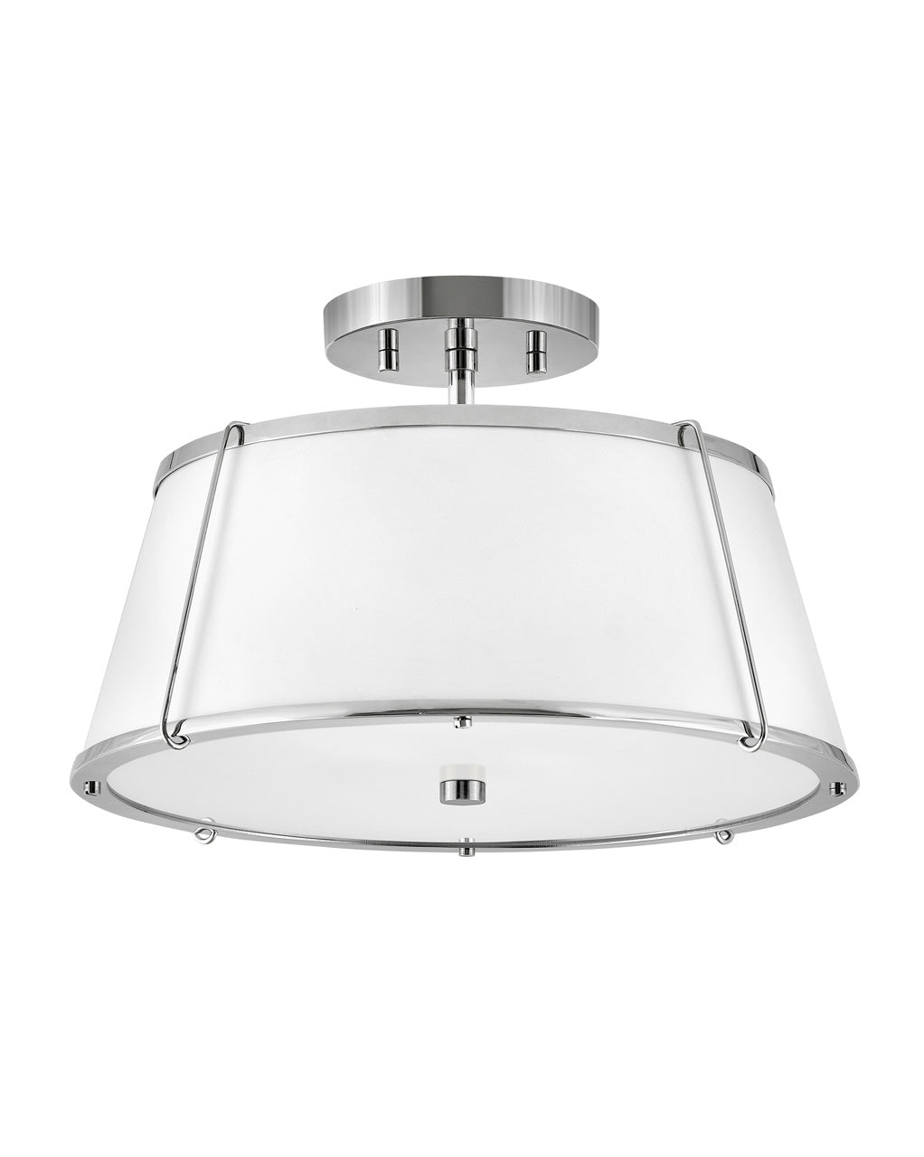 Hinkley - 4893PN - LED Semi-Flush Mount - Clarke - Polished Nickel