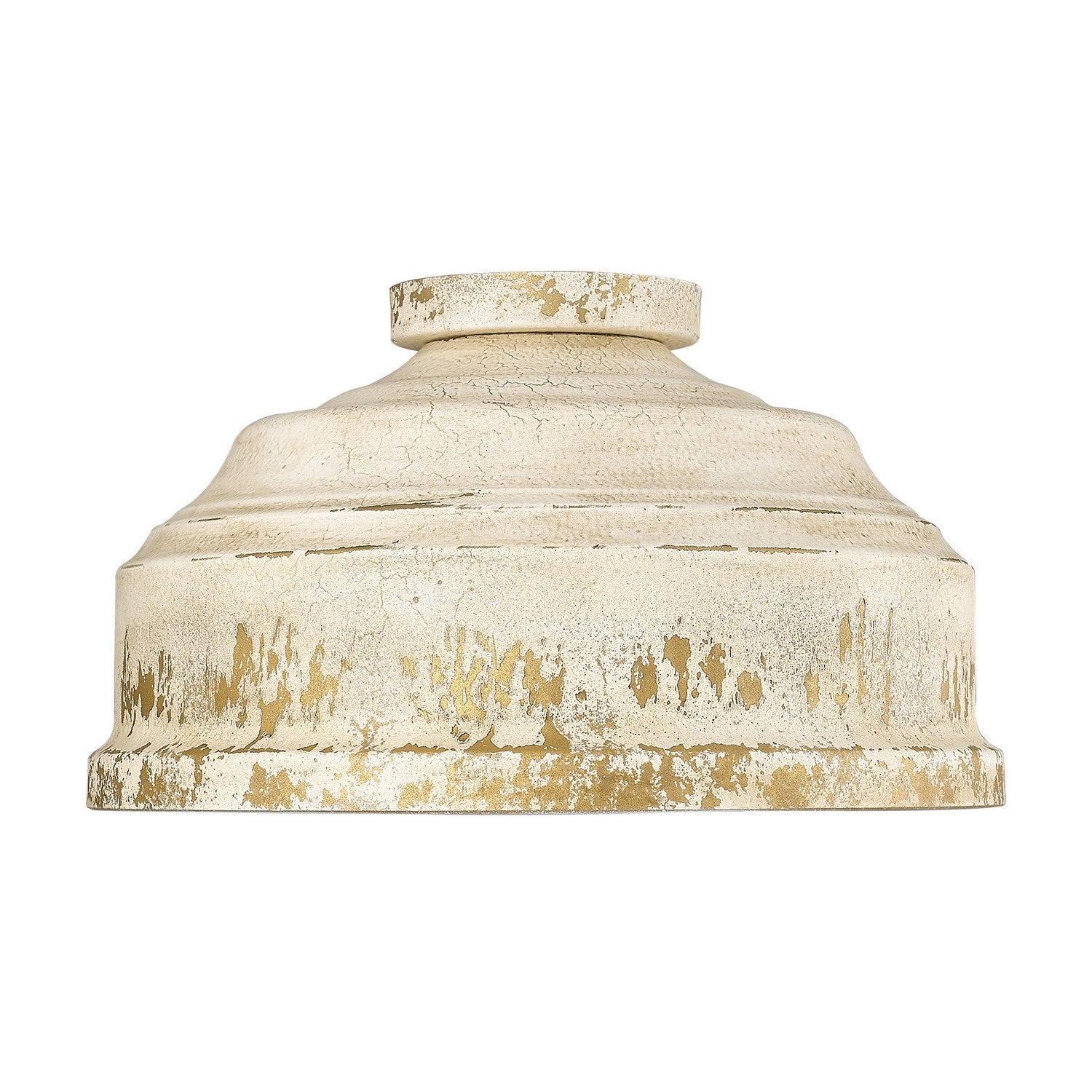 Golden - 0806-FM AI - Three Light Flush Mount - Keating AI - Antique Ivory