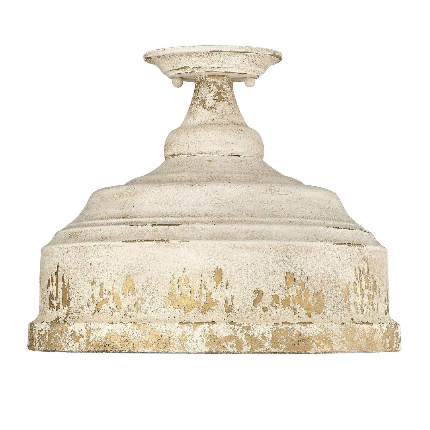 Golden - 0806-SF AI - Three Light Semi-Flush Mount - Keating AI - Antique Ivory