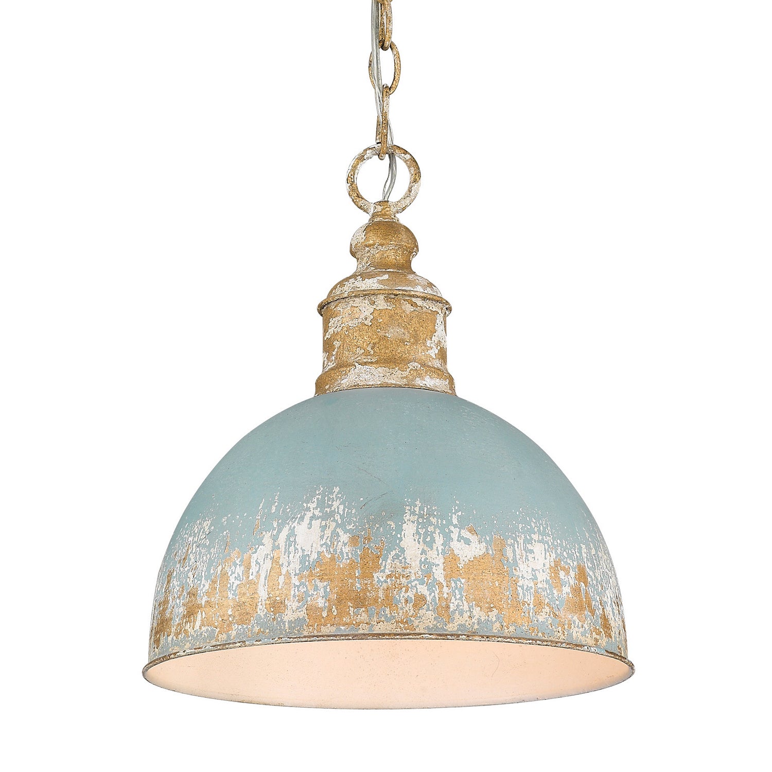 Golden - 0809-M VG-TEAL - One Light Pendant - Alison - Vintage Gold