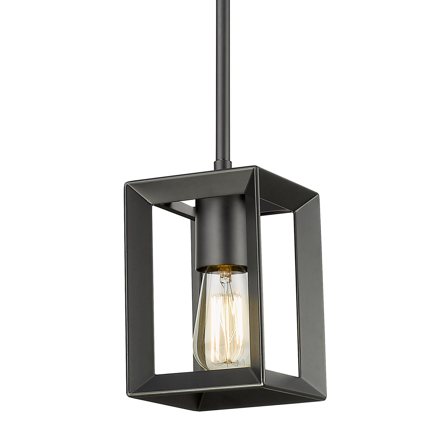 Golden - 2073-M1L BLK - One Light Mini Pendant - Smyth BLK - Matte Black