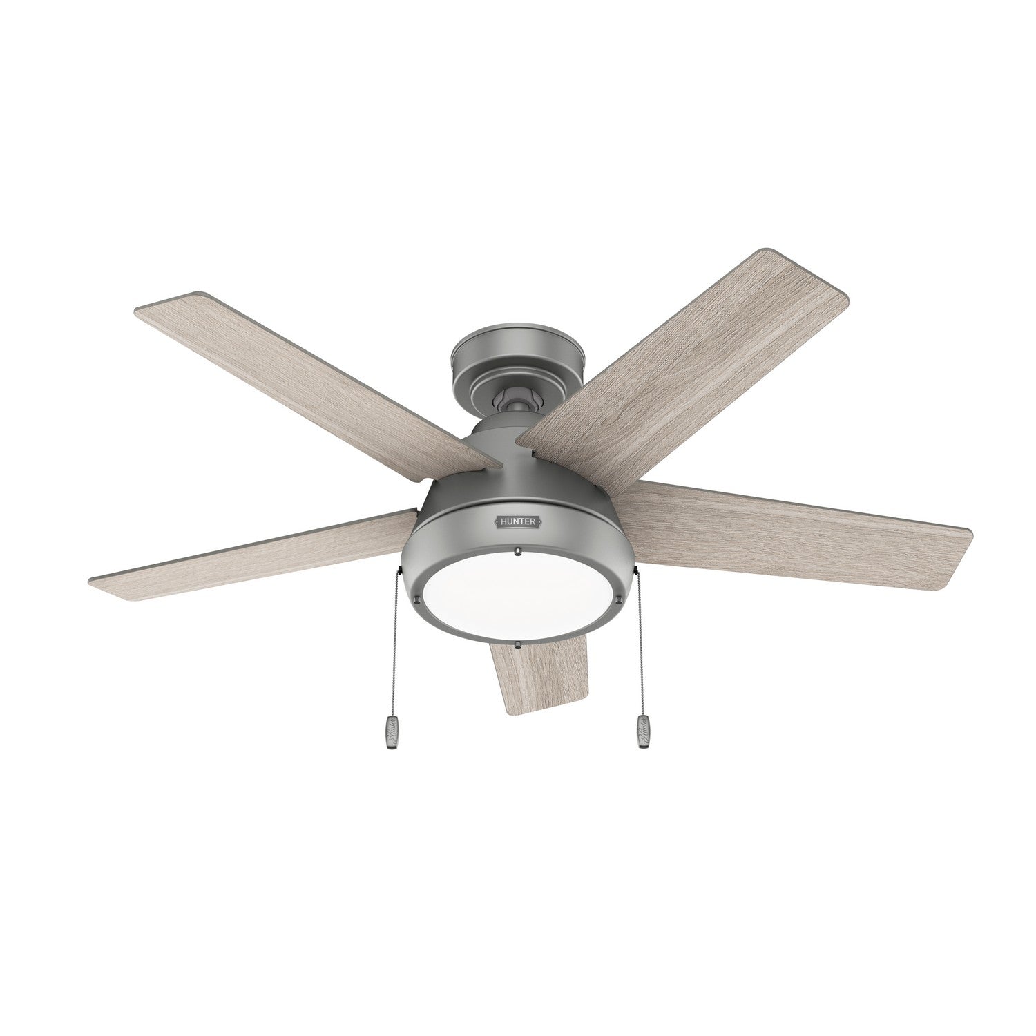Hunter - 51384 - 44" Ceiling Fan - Burroughs - Matte Silver