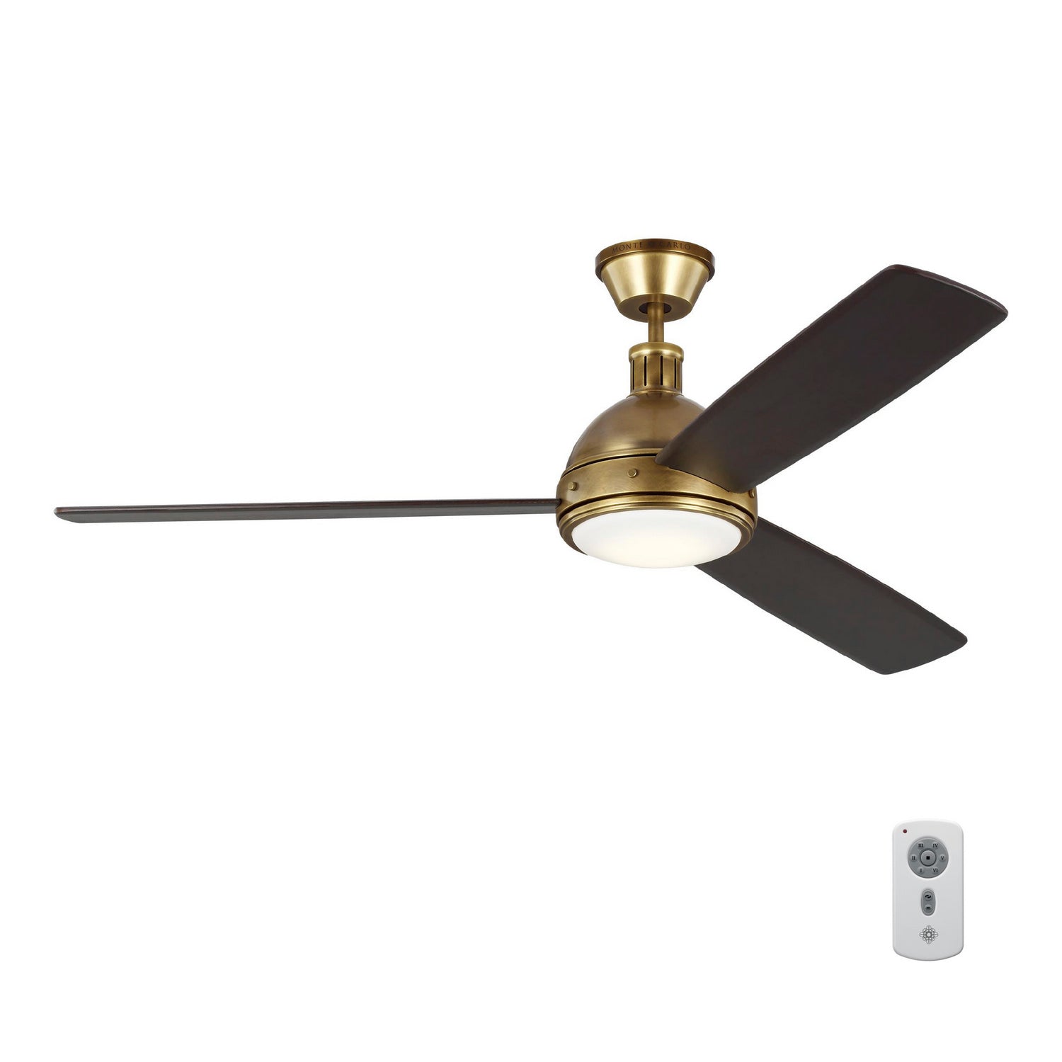 Visual Comfort Fan - 3HCKR60HABD - 60"Ceiling Fan - Hicks - Hand Rubbed Antique Brass