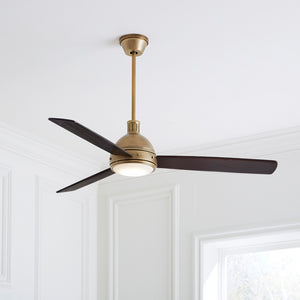 Visual Comfort Fan - 3HCKR60HABD - 60"Ceiling Fan - Hicks - Hand Rubbed Antique Brass