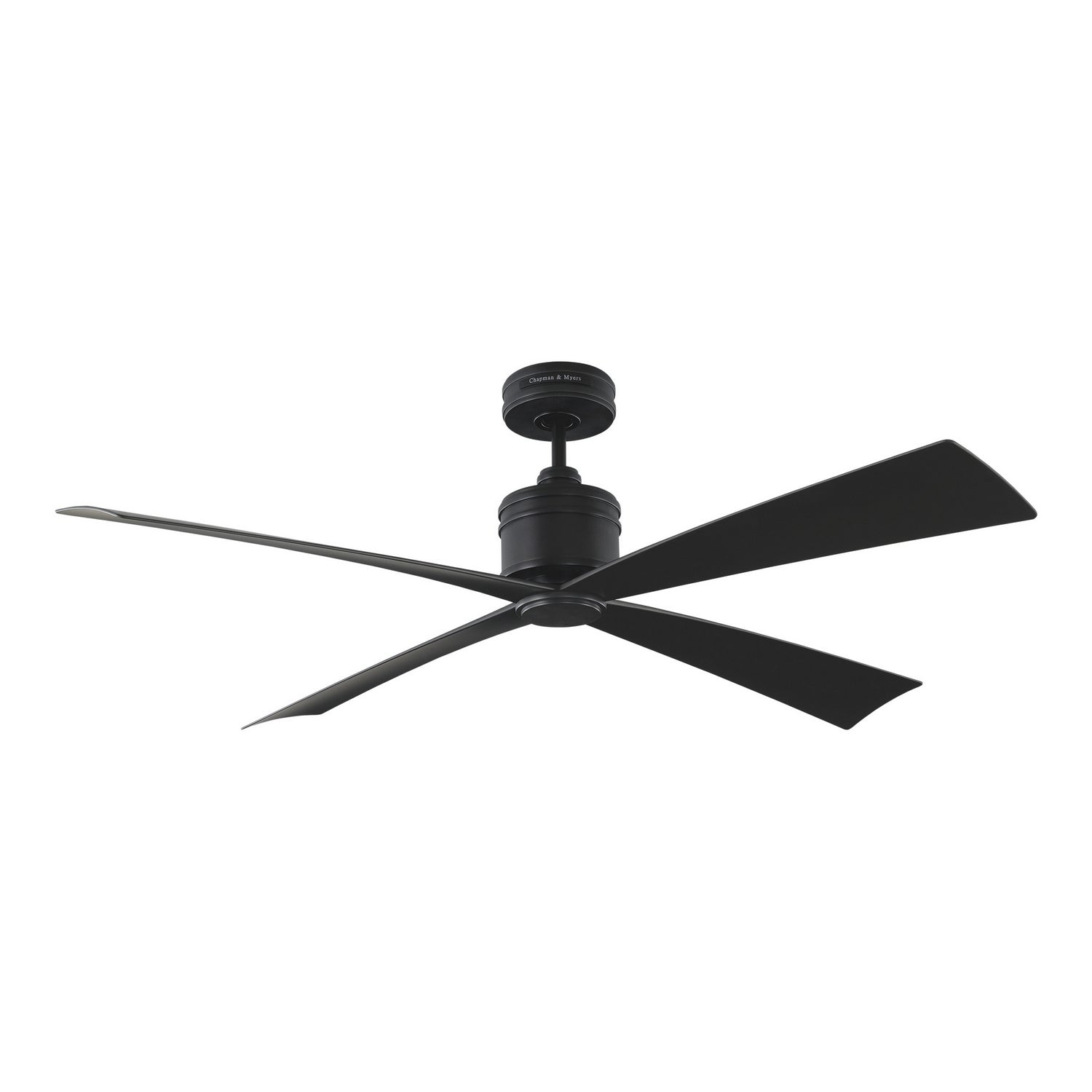 Visual Comfort Fan - 4LNCR56MBK - 56"Ceiling Fan - Launceton - Midnight Black