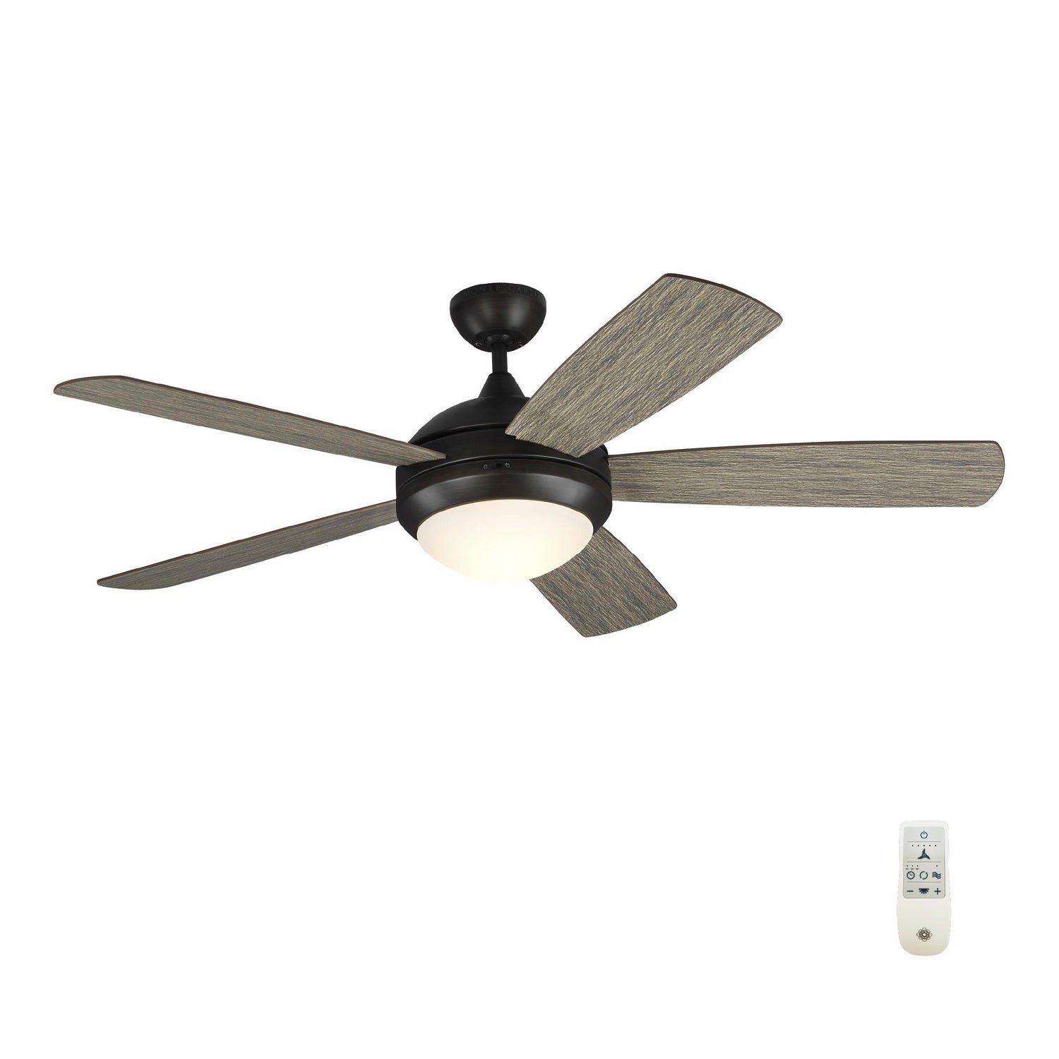 Generation Lighting. - 5DISM52AGPD - 52"Ceiling Fan - Discus - Aged Pewter