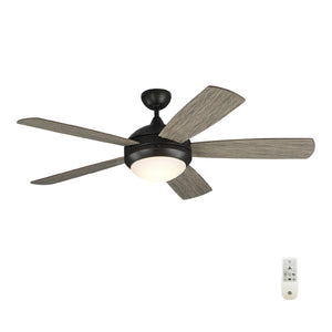 Generation Lighting. - 5DISM52AGPD - 52"Ceiling Fan - Discus - Aged Pewter