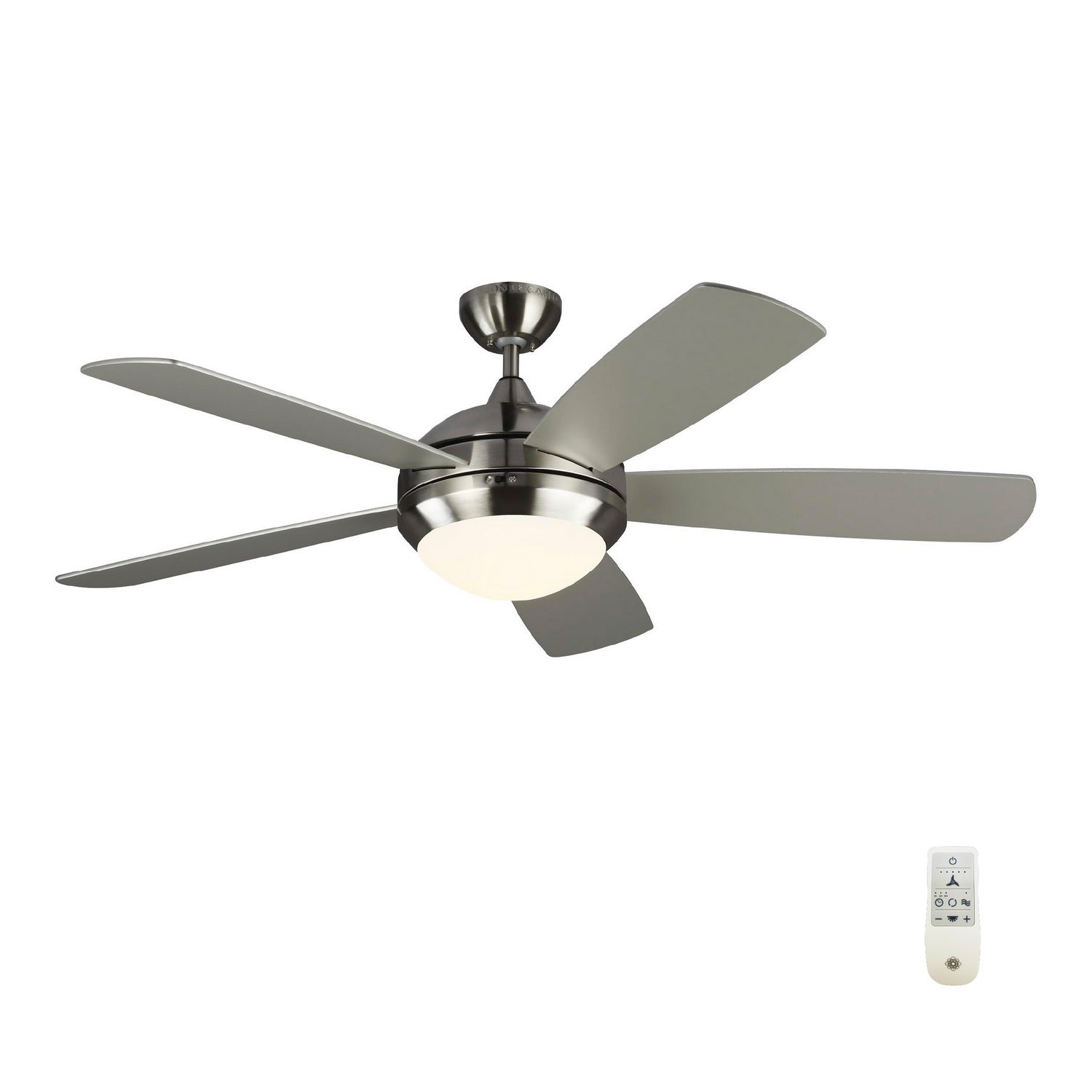 Generation Lighting. - 5DISM52BSD - 52" Ceiling Fan - Discus - Brushed Steel