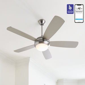 Generation Lighting. - 5DISM52BSD - 52"Ceiling Fan - Discus - Brushed Steel