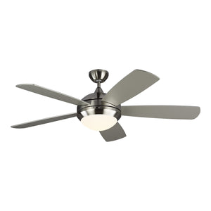 Generation Lighting. - 5DISM52BSD - 52" Ceiling Fan - Discus - Brushed Steel