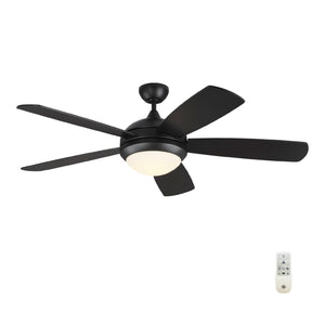 Generation Lighting. - 5DISM52MBKD - 52" Ceiling Fan - Discus - Midnight Black