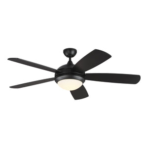 Generation Lighting. - 5DISM52MBKD - 52"Ceiling Fan - Discus - Midnight Black