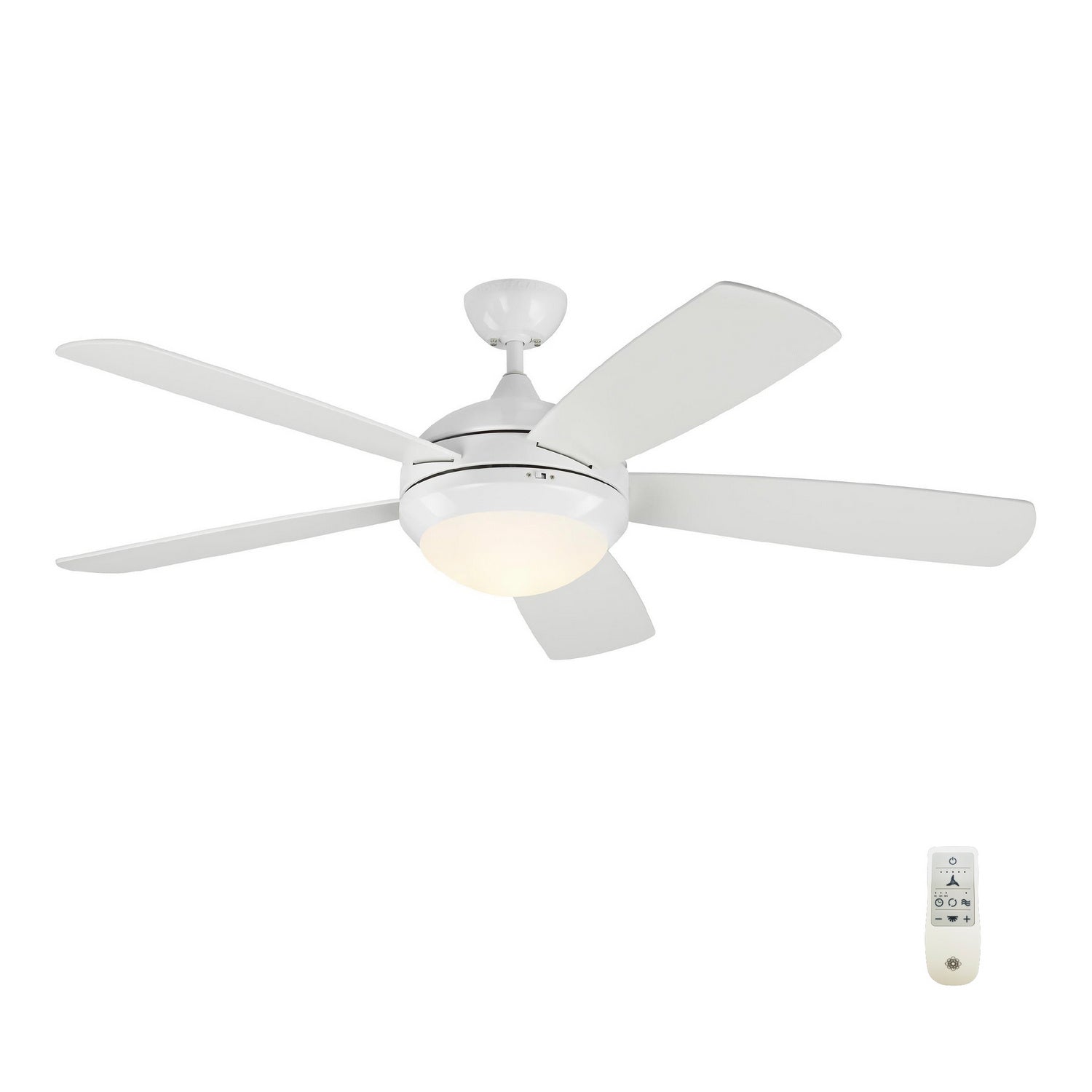 Generation Lighting. - 5DISM52RZWD - 52"Ceiling Fan - Discus - Matte White