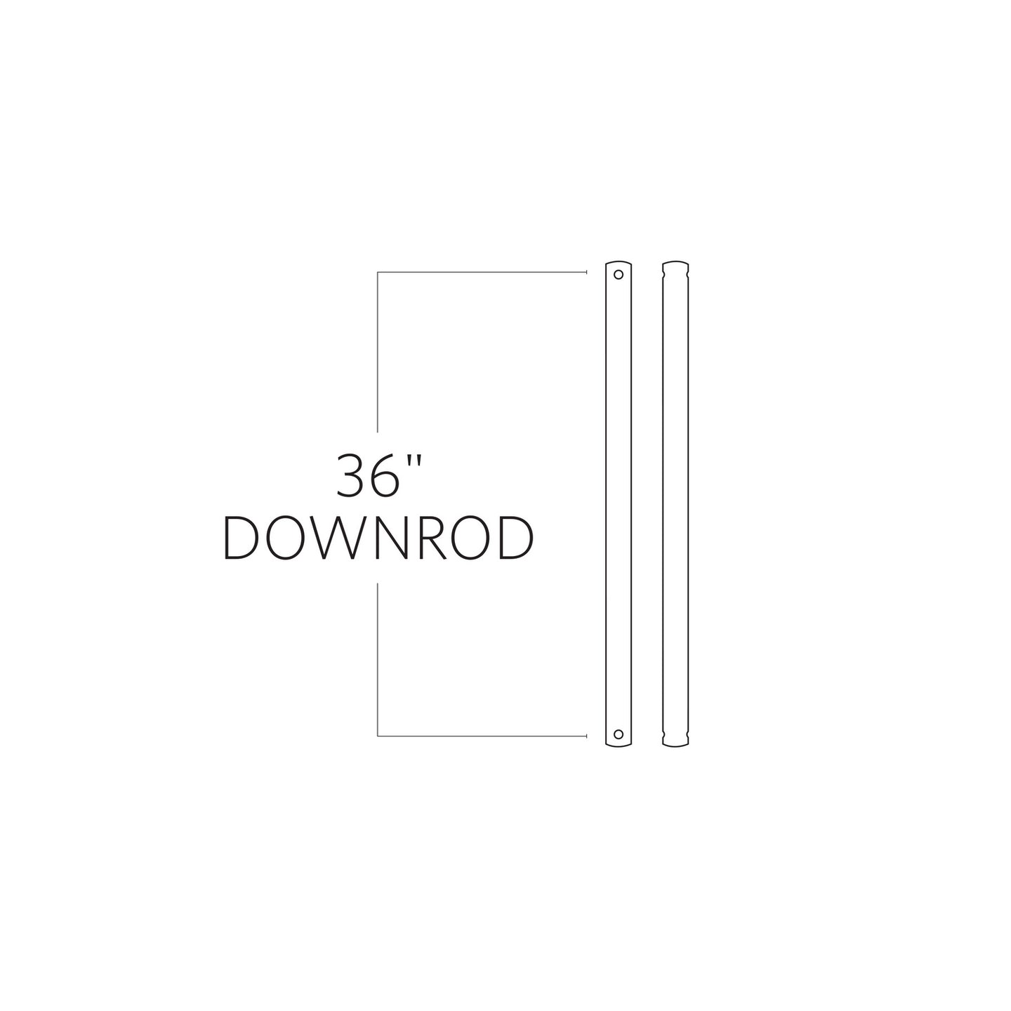 Visual Comfort Fan - DR36KOA - Downrod - Universal - Koa