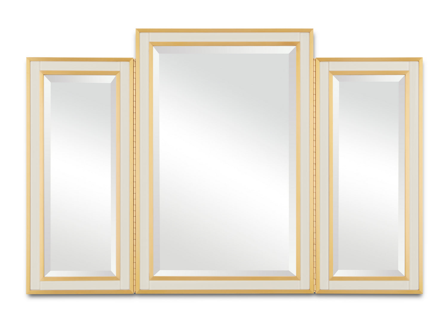 Currey and Company - 1000-0105 - Mirror - Arden - Ivory/Satin Brass/Mirror