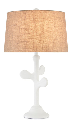 Currey and Company - 6000-0714 - One Light Table Lamp - Charny - White Gesso