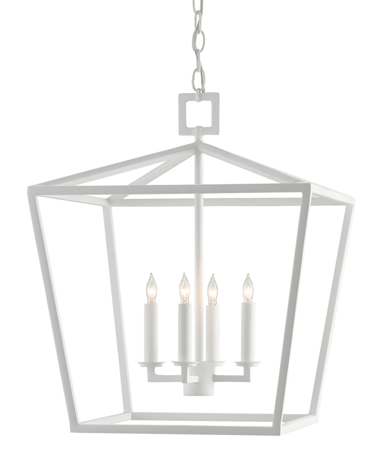 Currey and Company - 9000-0824 - Four Light Lantern - Denison - Gesso White