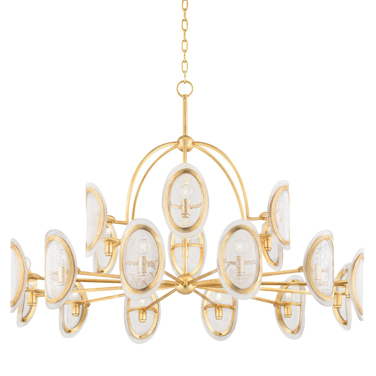 Hudson Valley - 1550-VGL - 18 Light Chandelier - Danes - Vintage Gold Leaf