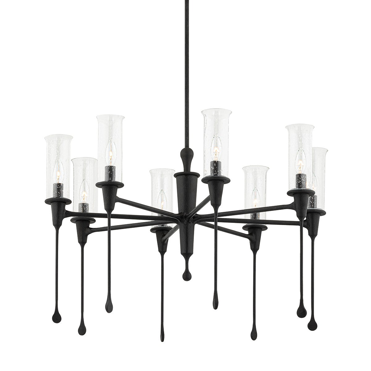 Hudson Valley - 4131-BI - Eight Light Chandelier - Chisel - Black Iron