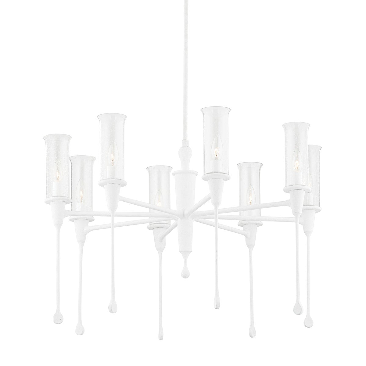 Hudson Valley - 4131-WP - Eight Light Chandelier - Chisel - White Plaster