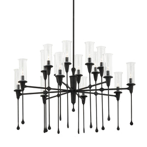 Hudson Valley - 4142-BI - 16 Light Chandelier - Chisel - Black Iron