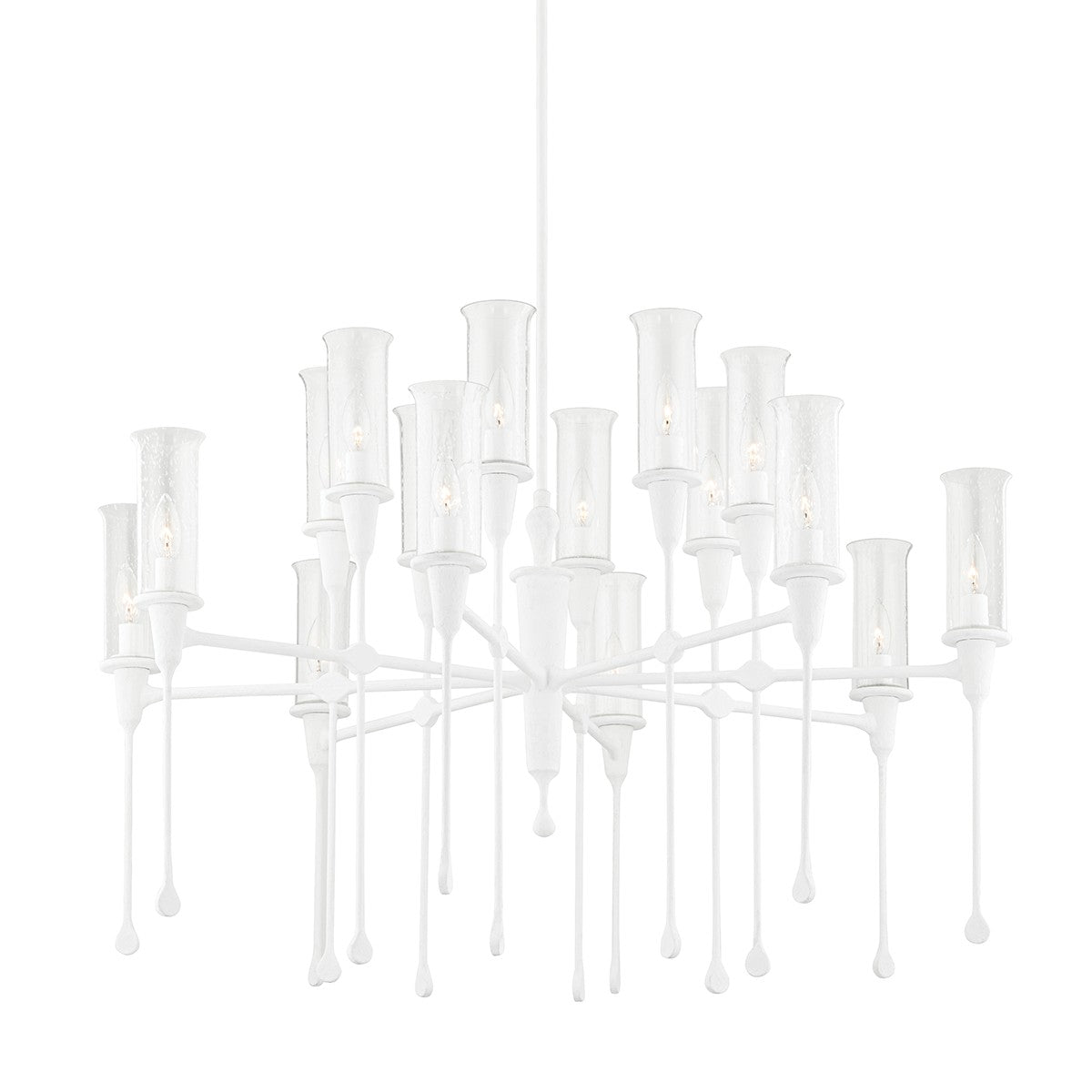 Hudson Valley - 4142-WP - 16 Light Chandelier - Chisel - White Plaster