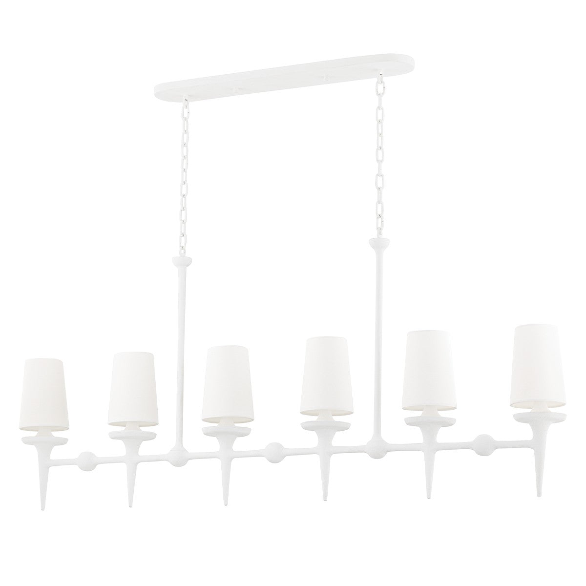 Hudson Valley - 6658-WP - Six Light Island Pendant - Torch - White Plaster