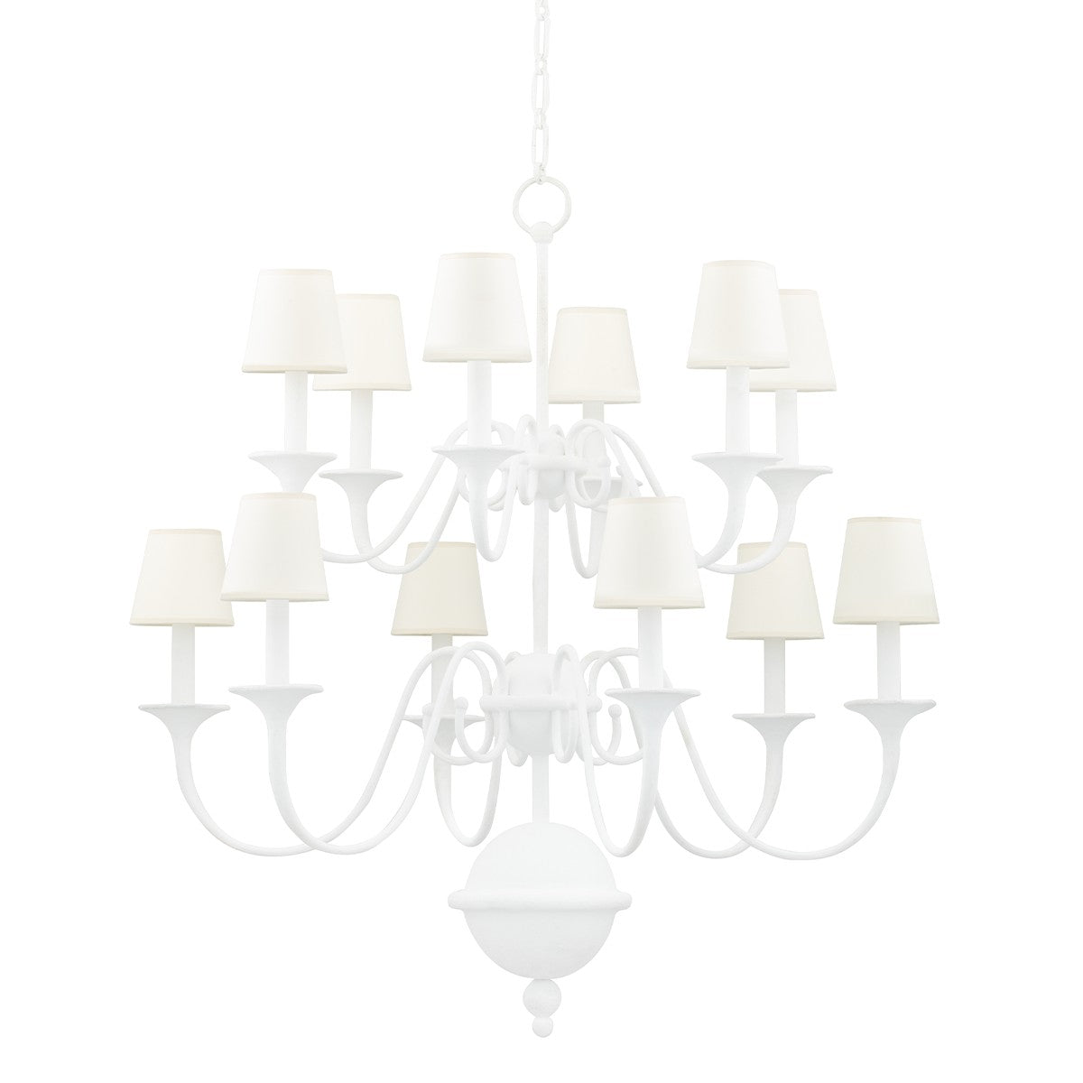 Hudson Valley - MDS433-WP - 12 Light Chandelier - Windsor - White Plaster