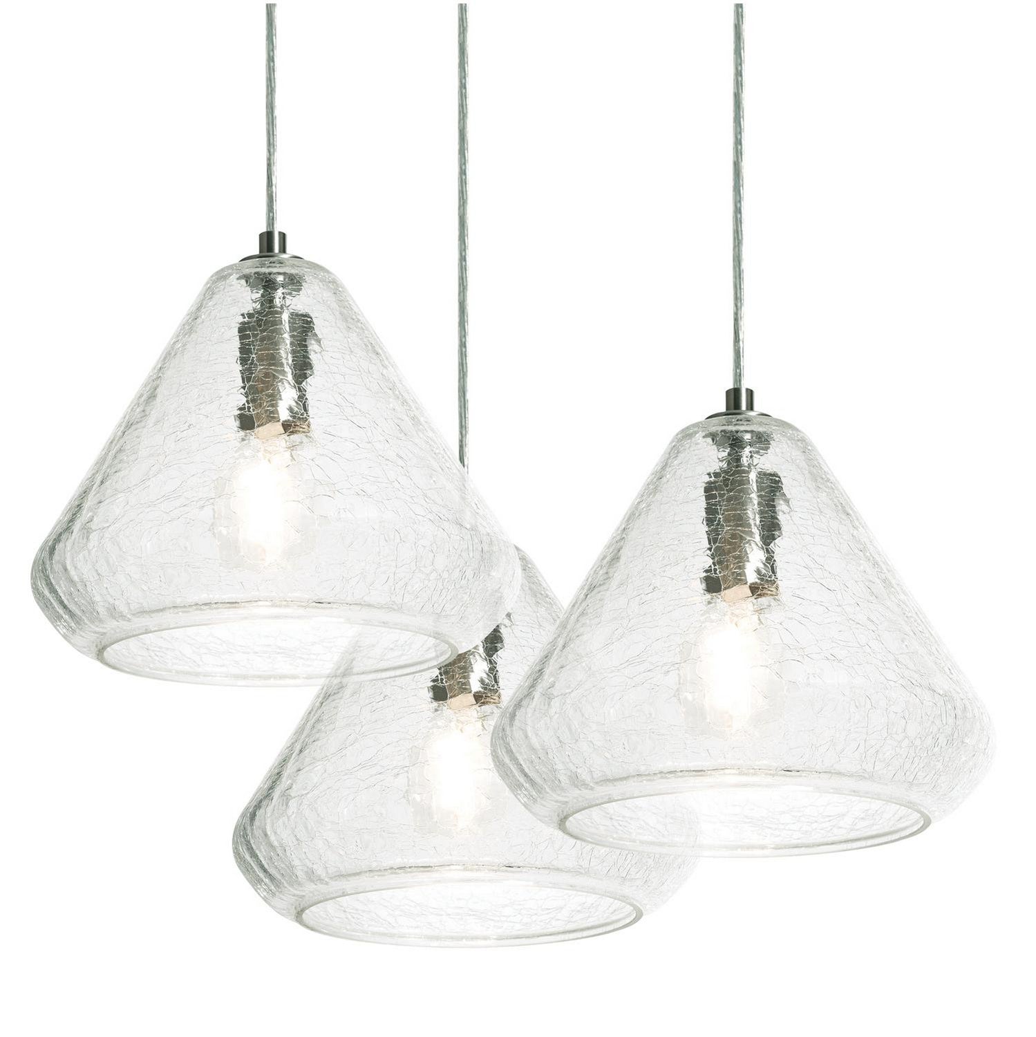 AFX Lighting - AGP10MBSNCCRND3 - Three Light Pendant - Armitage - Satin Nickel