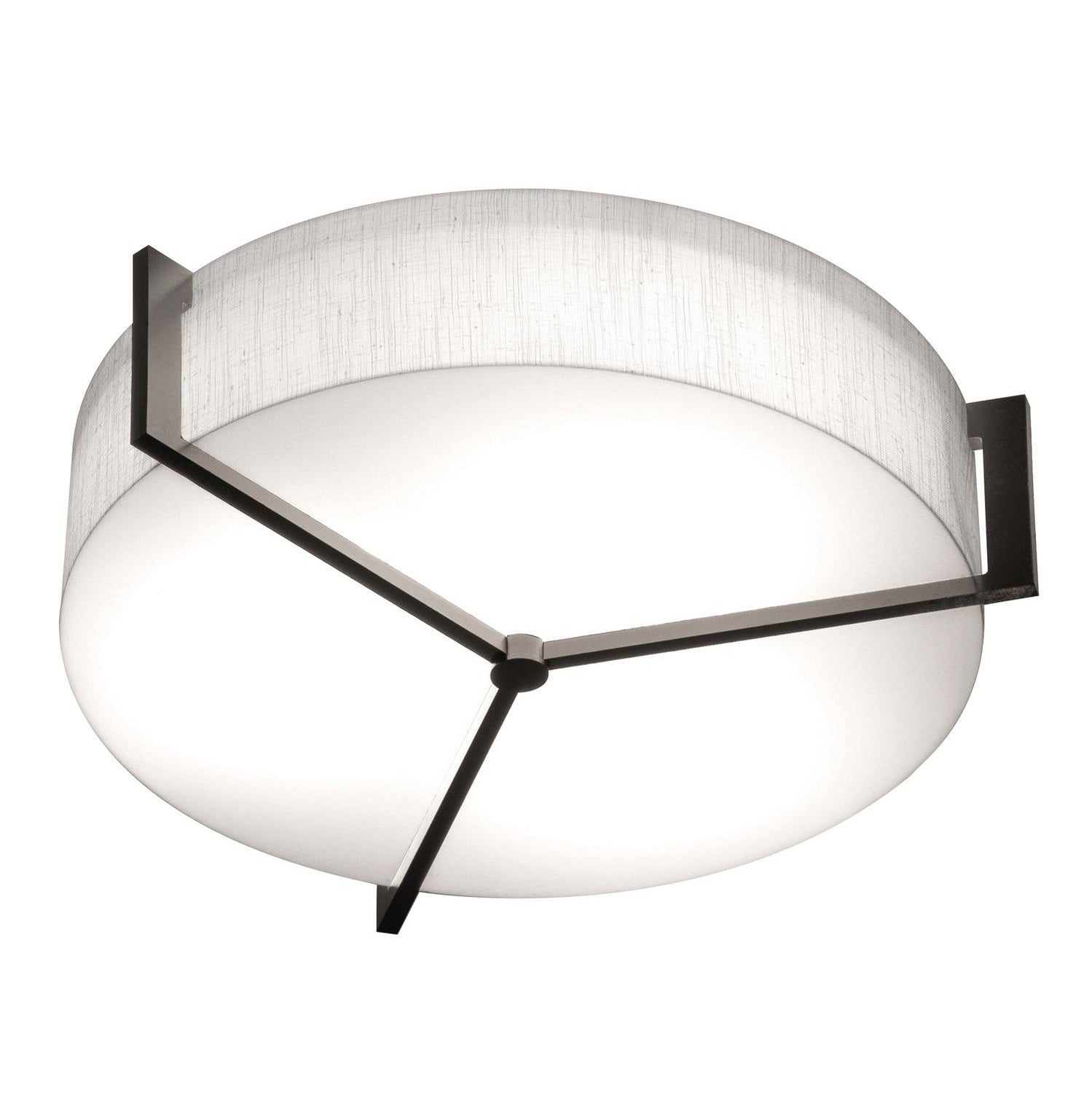 AFX Lighting - APF1524LAJUDES-LW-BB - LED Flush Mount - Apex - Linen White/Espresso