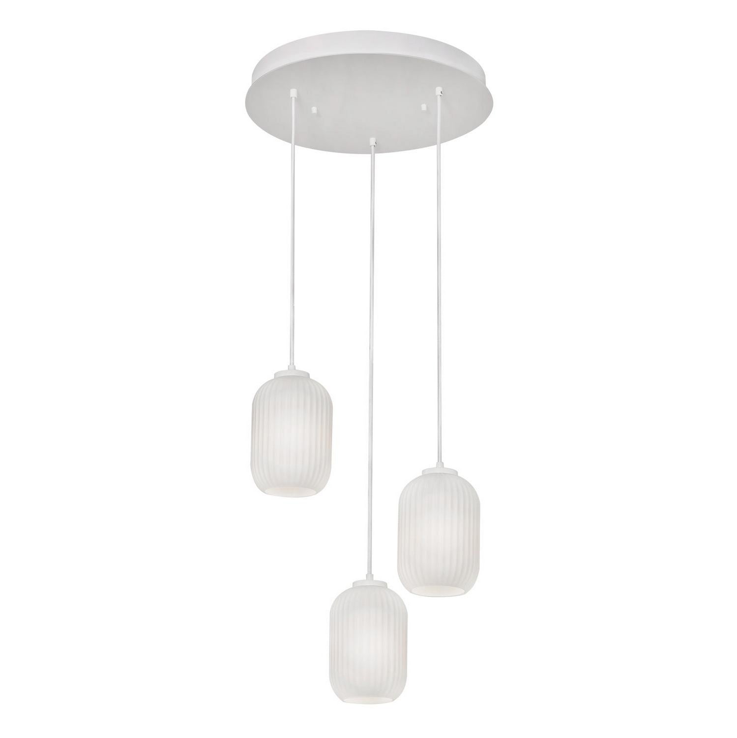 AFX Lighting - CALP05WHRND3 - Three Light Pendant - Callie - White