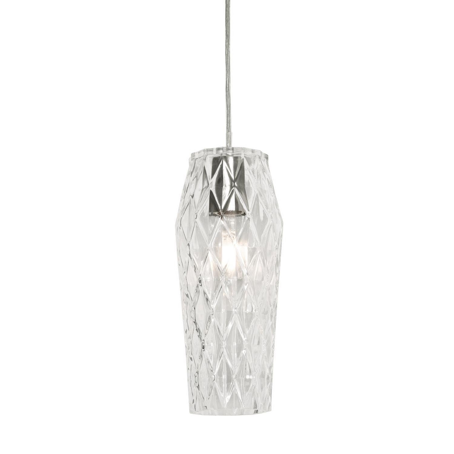 AFX Lighting - CNDP05MBCL - One Light Pendant - Candace - Satin Nickel