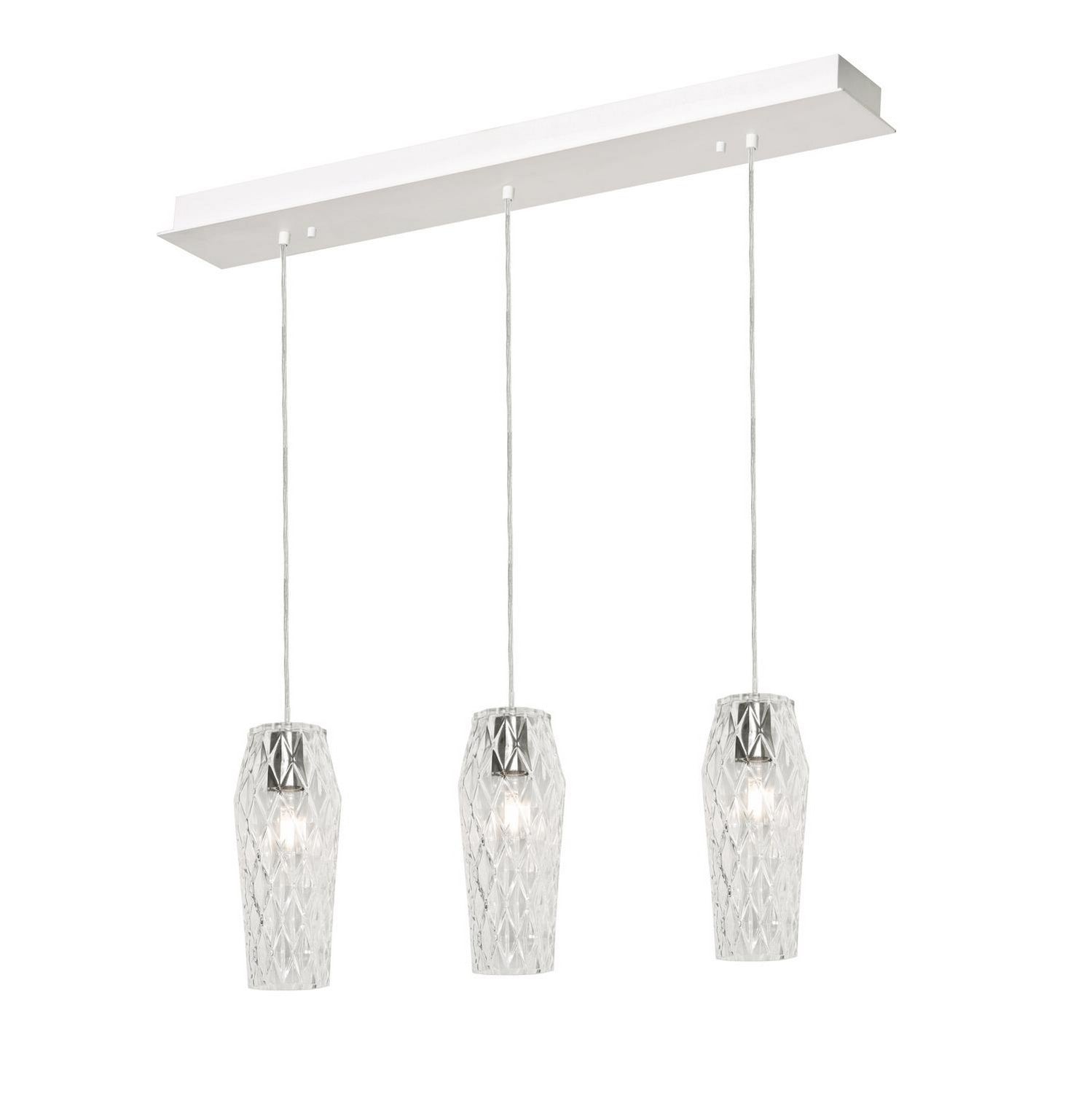 AFX Lighting - CNDP05MBCLLNR3 - Three Light Pendant - Candace - Satin Nickel