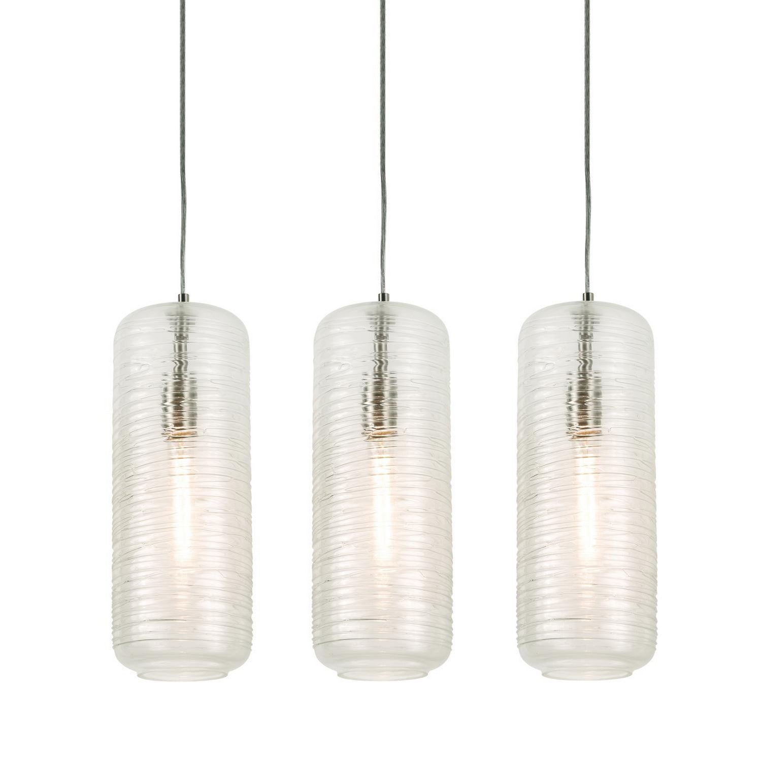 AFX Lighting - HRP06MBSNCSLNR3 - Three Light Pendant - Hermosa - Satin Nickel