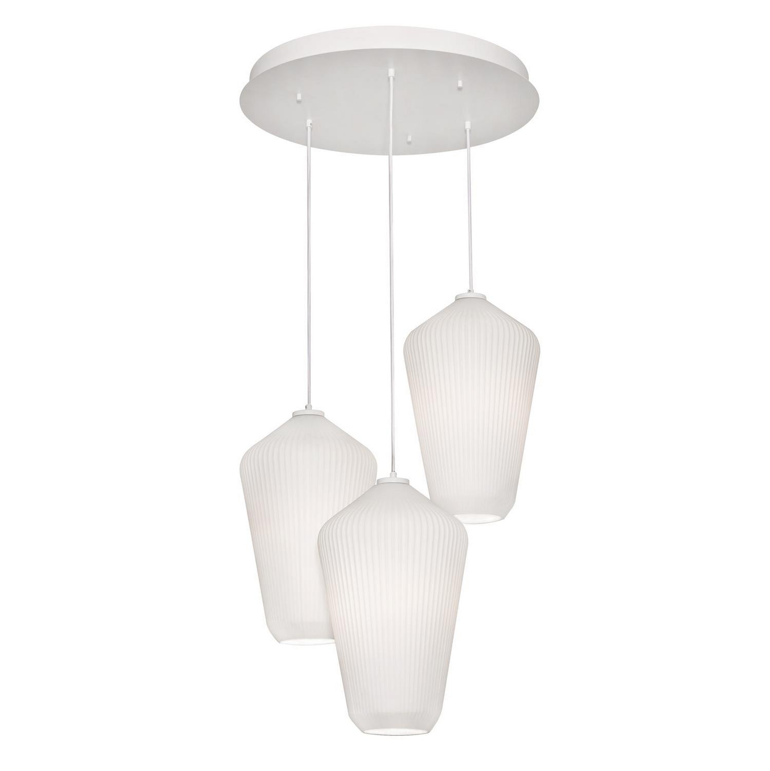 AFX Lighting - LOLP11WHRND3 - Three Light Pendant - Lola - White