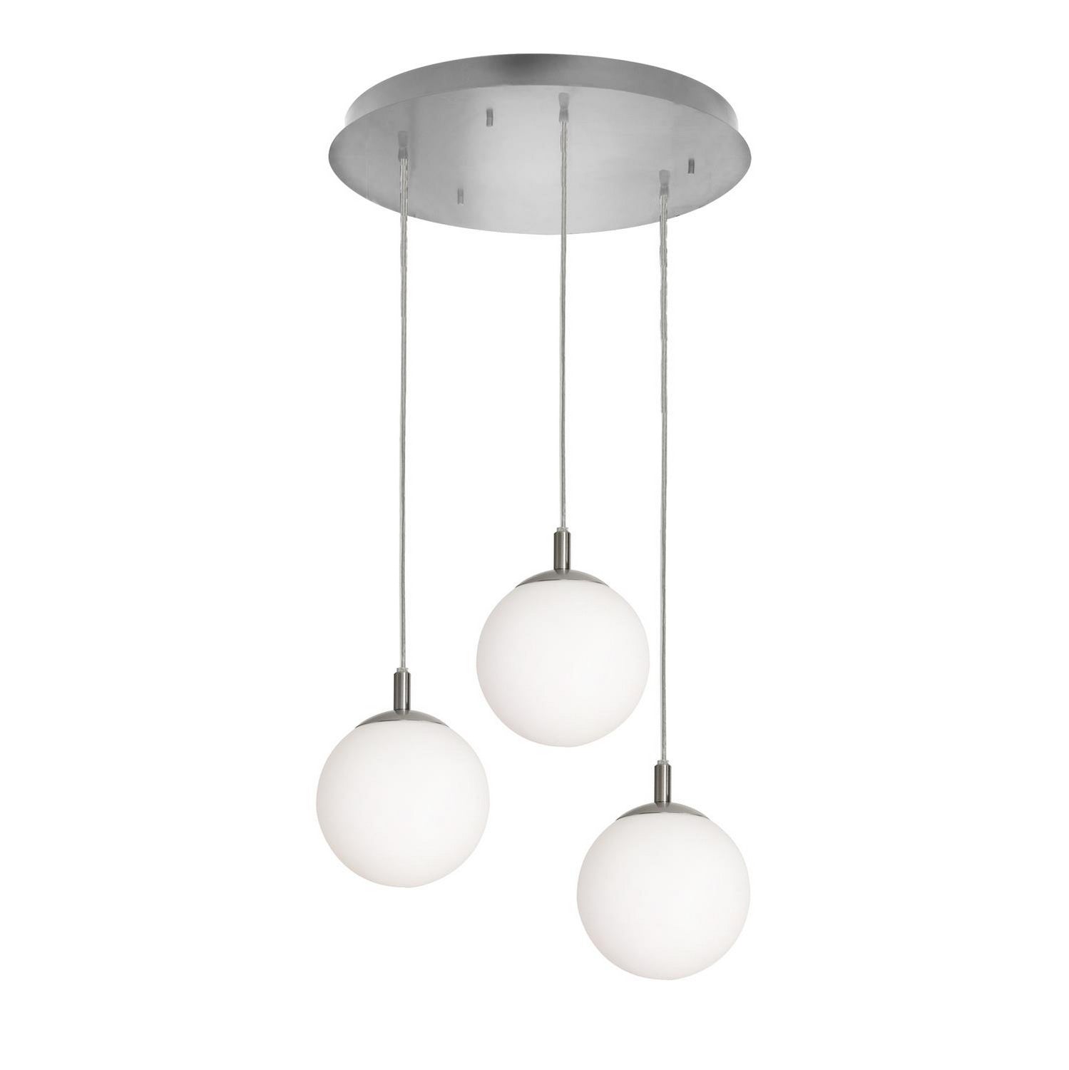 AFX Lighting - LRTP07MBSNRND3 - Three Light Pendant - Loretto - Satin Nickel