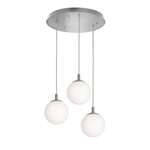 AFX Lighting - LRTP07MBSNRND3 - Three Light Pendant - Loretto - Satin Nickel