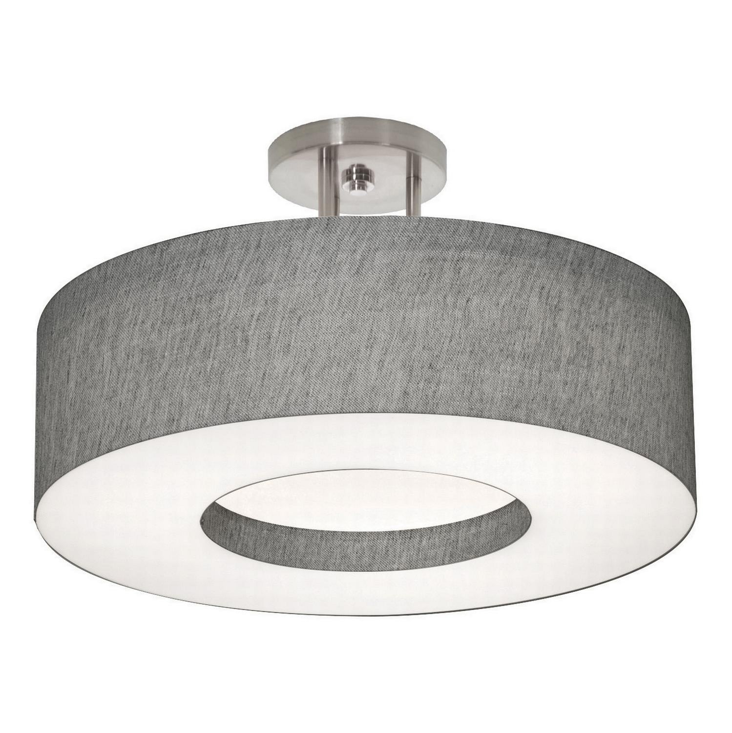 AFX Lighting - MCF1932LAJUD-GYSF - LED Semi-Flush Mount - Montclair - Satin Nickel